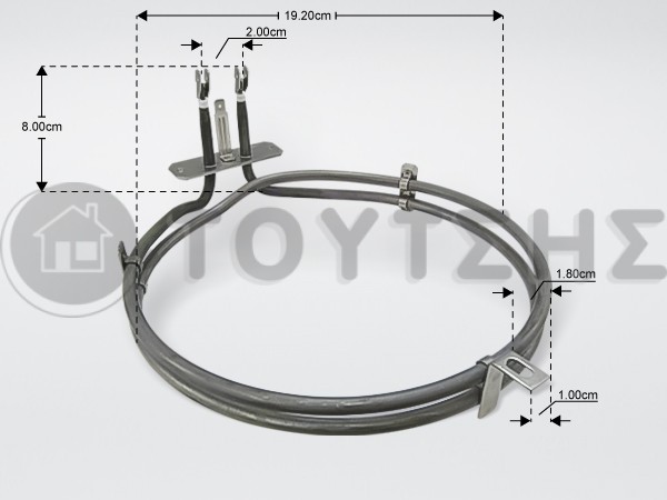ΑΝΤΙΣΤΑΣΗ ΚΟΥΖΙΝΑΣ ARISTON INDESIT ΑΕΡΟΘΕΡΜΗ C00138834 1600W OR image