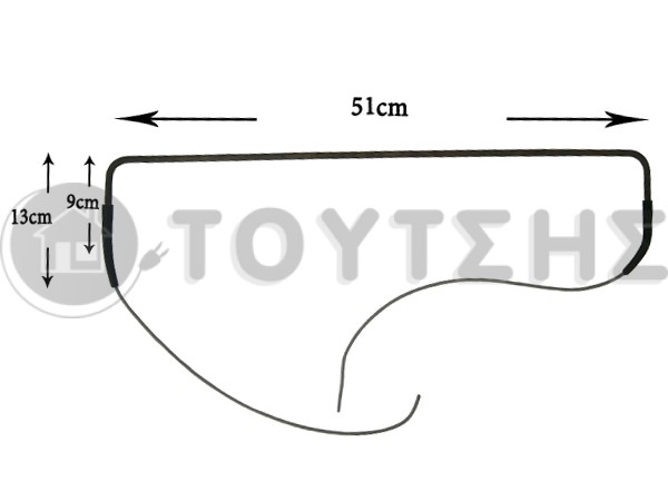 ΑΝΤΙΣΤΑΣΗ ΨΥΓΕΙΟΥ ΣΩΛΗΝΩΤΗ  51Χ9CM  220V image