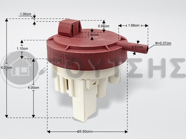 ΠΡΕΣΟΣΤΑΤΗΣ ΠΛΥΝΤΗΡΙΟΥ ΡΟΥΧΩΝ BEKO 2801561700 image