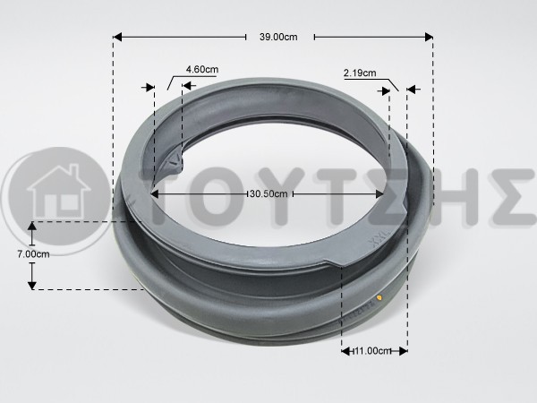 ΛΑΣΤΙΧΟ ΠΟΡΤΑΣ ΠΛΥΝΤΗΡΙΟΥ ΡΟΥΧΩΝ  AEG ZANUSSI 140028468035 image