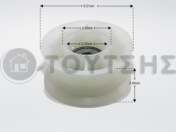 ΤΡΟΧΑΛΙΑ ΜΟΤΕΡ ΠΛΥΝΤΗΡΙΟΥ ΡΟΥΧΩΝ ARISTON INDESIT C00519663 image