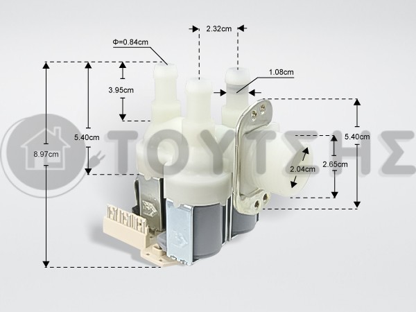 ΒΑΛΒΙΔΑ ΠΛΥΝΤΗΡΙΟΥ ΡΟΥΧΩΝ  MIELE IIΙ ΓΩΝΙΑ 04035200 image